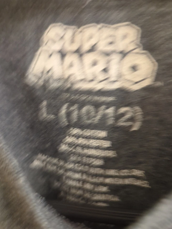 CAMISETA NINTENDO SUPER MARIO BROS TAMANHO L 10-12 RARA!! jovens - Imagem 4 de 4