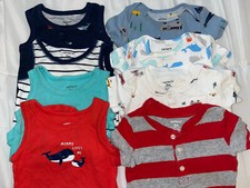 Lot of 8 pieces Carters Boys 9 Month bodysuit/one piece