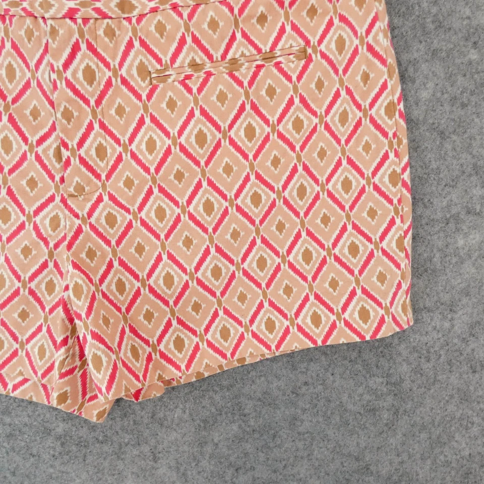 Pantalones Cortos Gap Para Mujer 12 Chinos Frente Plano Rosa Melocotón Argyle tiro Medio Damas Foto 4 de 4