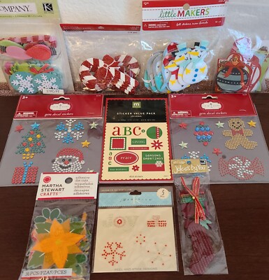 10 Packs Holiday Embellishments 4 Crafts, Scrapbooking, Cards - Christmas #119