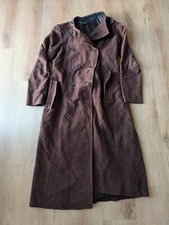 Martine Sitbon Trench Coat Women's 38 Brown Lined Long Sleeve Classic Outdoor