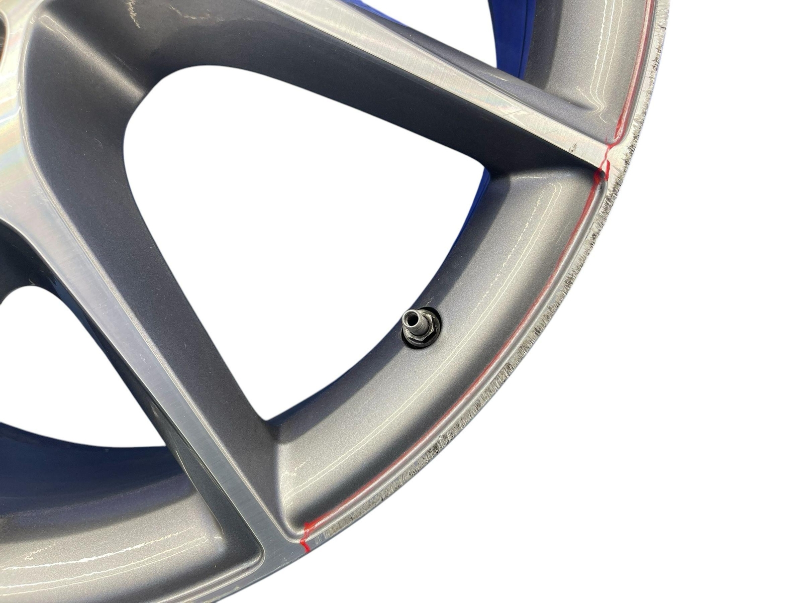2008-2014 FERRARI CALIFORNIA 20X8 FIVE Y SPOKE WHEEL RIM SILVER *CURB RASH*