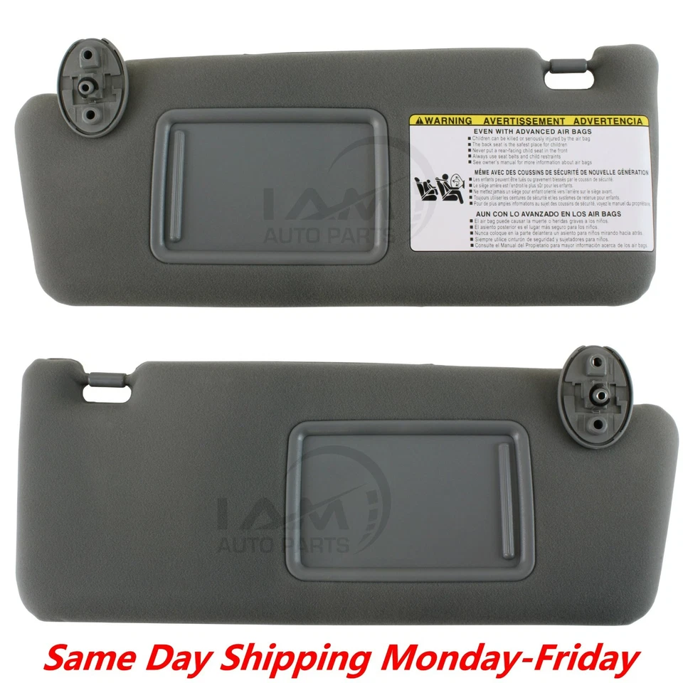 Par de parasol gris izquierdo derecho conductor pasajero conjunto para Toyota Tacoma 2005-2015 Foto 2 de 3