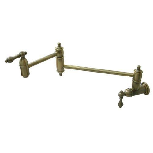 Traditional Restoration Kitchen Faucet Pot Filler In Vintage Brass, Antique Gold - Picture 4 of 5