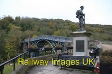 Photo - Ironbridge - war memorial and the eponymous Iron Bridge  c2012