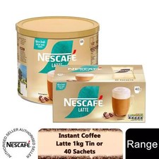 Nescafe Gold Instant Coffee Latte 1kg Tin or 40 Sachets
