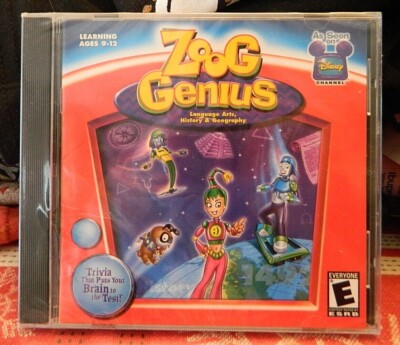 Disney Zoog Genius Math Science Technology PC CD-ROM for Windows