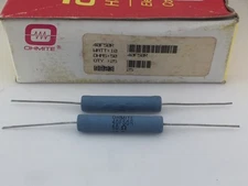 (10 pcs) 40F50R Ohmite, 10 Watt 50 Ohm 1%, Wirewound (Silicone Coated) Resistor
