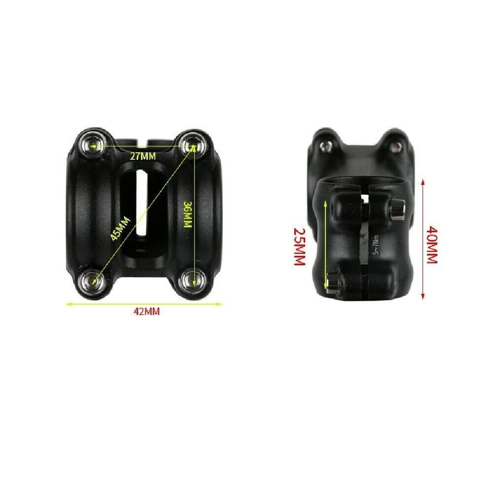 UNO Bicycle Stem ±7° Mountain Bicycle Ultralight 80MM Aluminum Stems 31.8 - Image 3 of 4