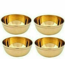 4 Brass Small Bowls Religious Home Temple India Puja Pooja Havan Navratri Rakhi