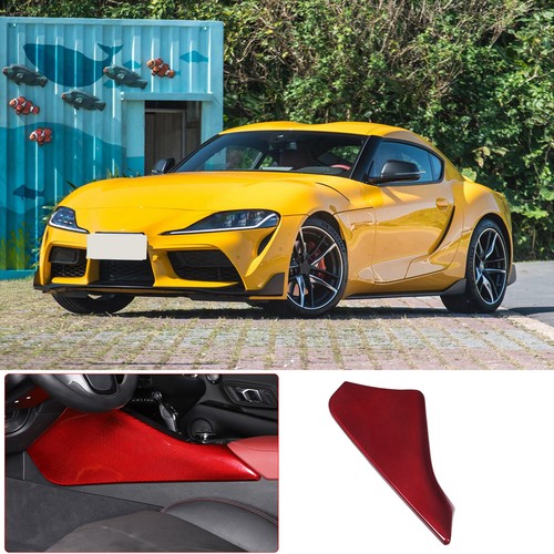 Red Carbon Fiber Center Console Left Side Panel Trim Cover FOR GR Supra 2020-23 - Picture 15 of 20