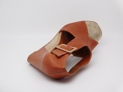 Sesto Meucci Salome Footwear Leather Wedge Sandals Buckle Peep Toe US Size 8B - Picture 9 of 10