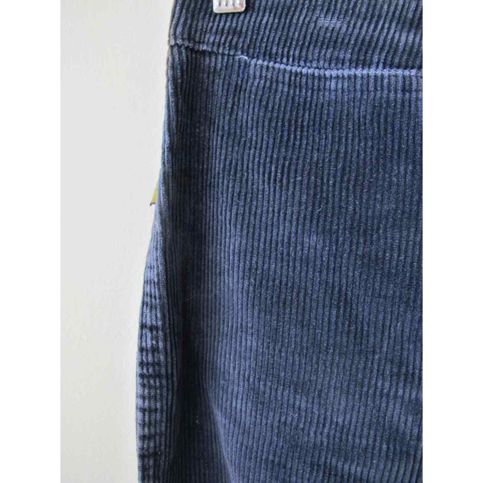 Vtg 80s Soft Black Corduroy Pants 26 High Waist T… - image 3