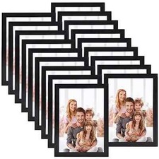 WIFTREY 5x7 Black Picture Frame Bulk 5 x 7 Photo Frames for Wall Hanging or T...