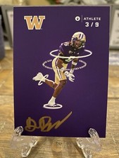Onit Athlete 2023 Nine Series Auto Davon Banks 3/9 Washington Huskies