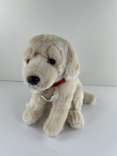 FAO Schwarz Puppy Dog Plush Golden Retriever Yellow Lab 10" Stuffed Animal