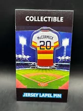 Houston Astros Chas McCormick jersey lapel pin-Classic Stroh's Collectible