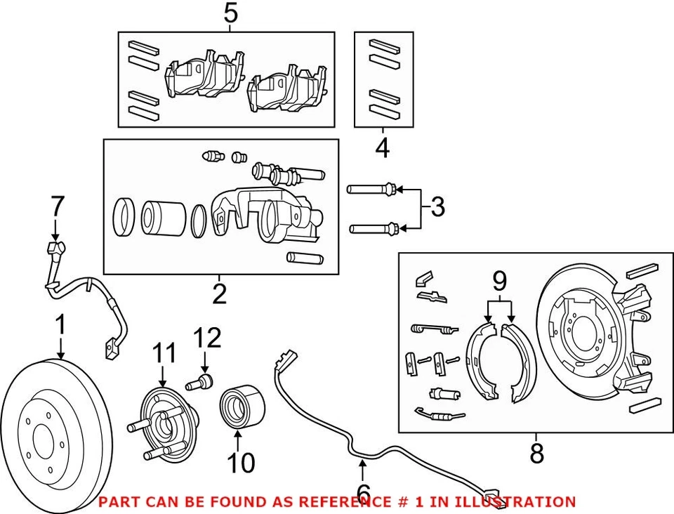 Rotor de freno de disco trasero genuino OEM Mopar para Dodge Durango 68035022AE Foto 2 de 2