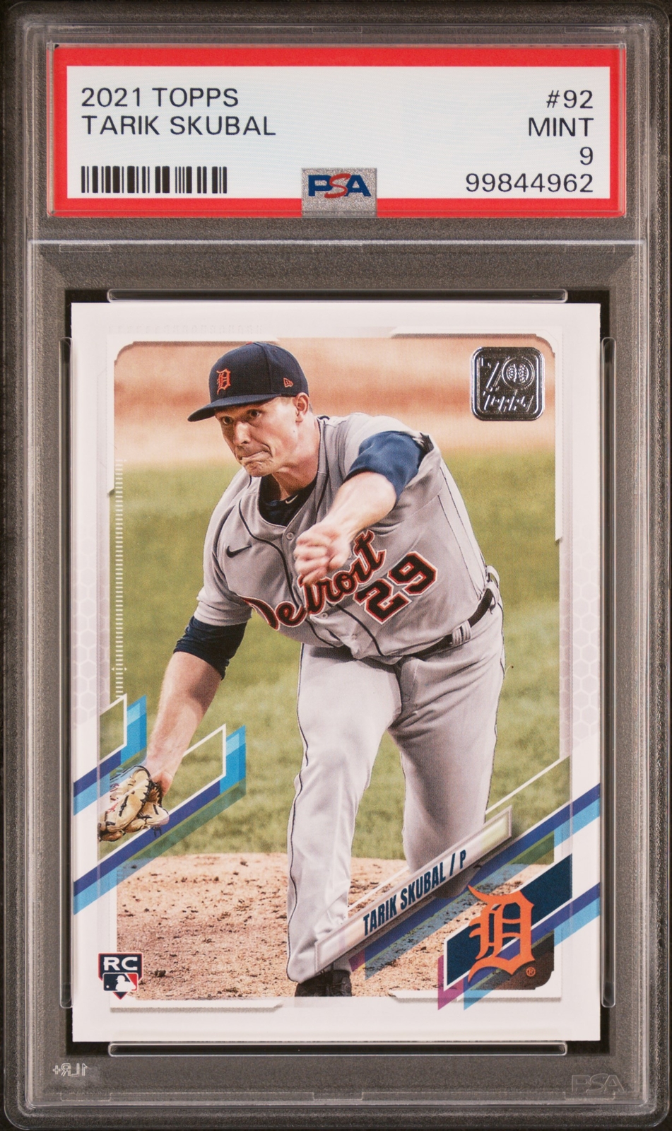 2021 TOPPS #92 TARIK SKUBAL ROOKIE RC PSA 9