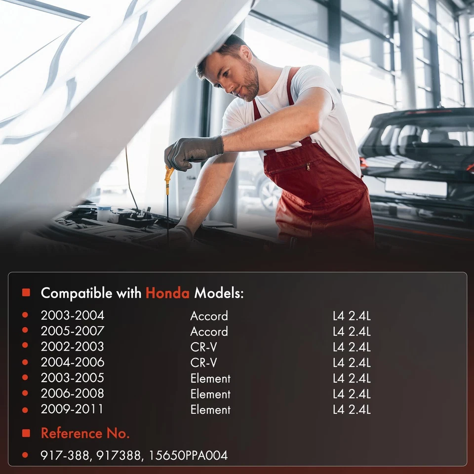 Varilla de medición de aceite de motor para Honda CR-V 2002-2006 Accord 2003-2007 Element 03-11 2,4 L Foto 2 de 4