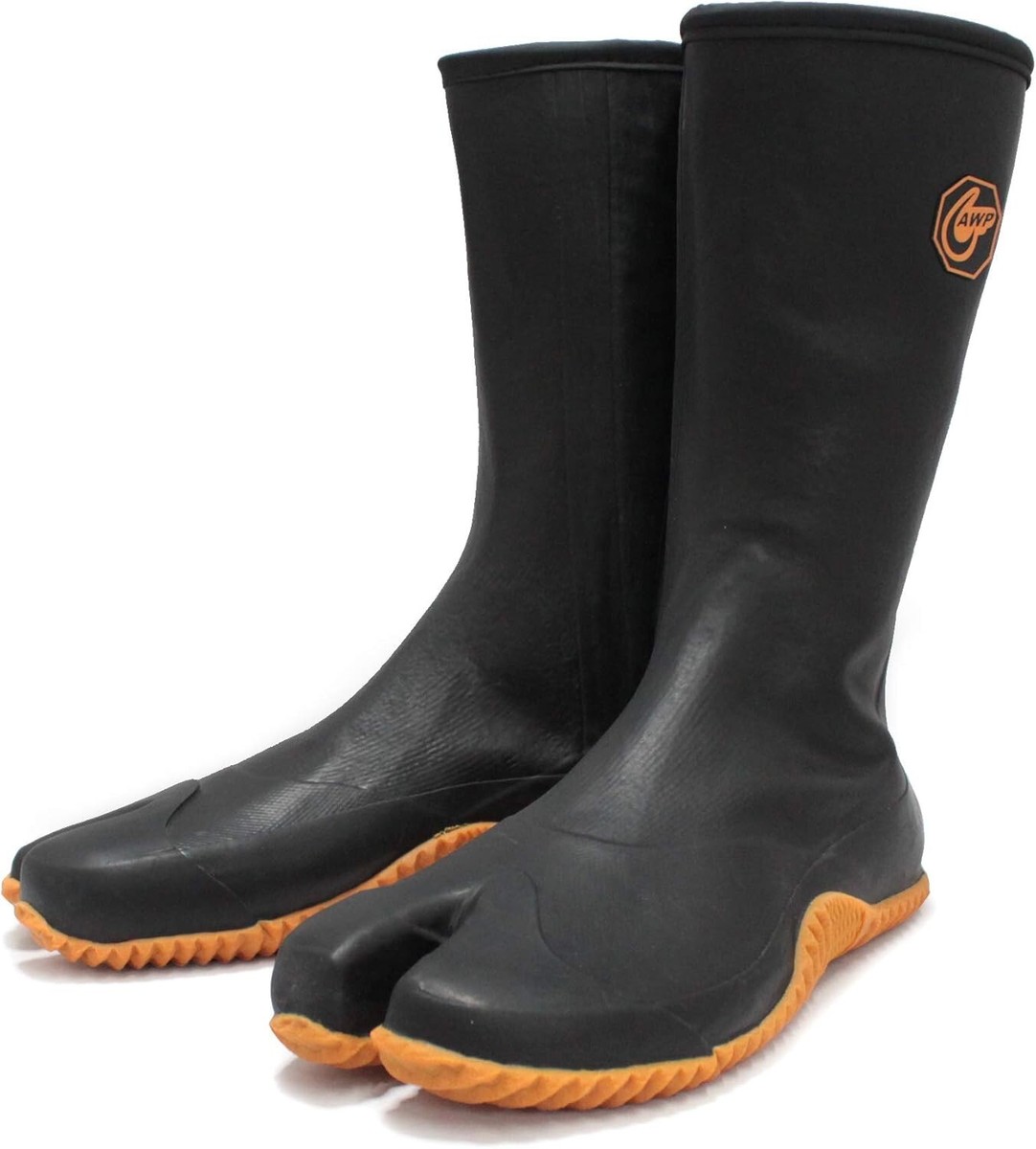 シューズ(男性用) riki tkhs Rikio GT-01 Waterproof Rubber Tabi Boots with Zipper Split Toe