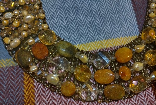 Lovely Agate And Crystal Type Collar / Necklace 01d* - Picture 5 of 10
