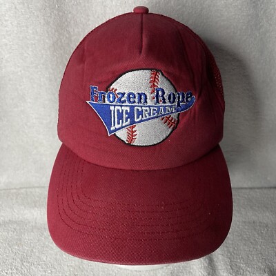 VINTAGE Frozen Rope Ice Cream Hat Cap  Snapback Trucker Hat Mesh Baseball Mens