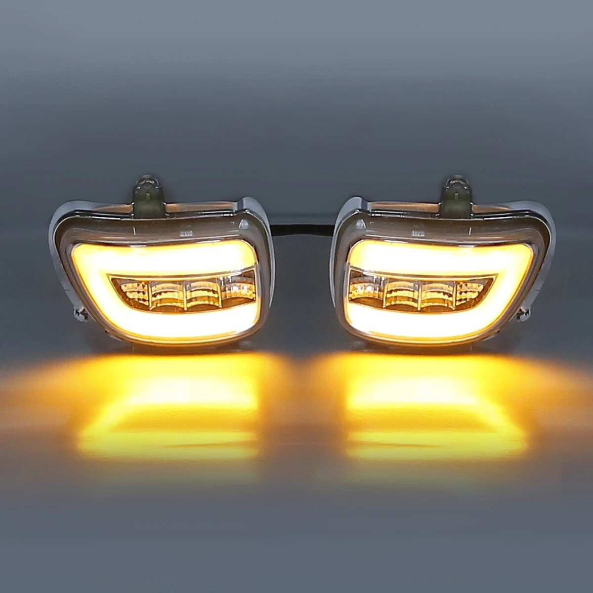 Front LED Turn Signals Amber Lights For Honda Goldwing GL1800 01