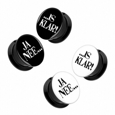 Set Dei Piercing Neri All'orecchio, Tunnel Plug O Tunnel E Taper, Cono | Gioielli Eshop IT - Foto 4