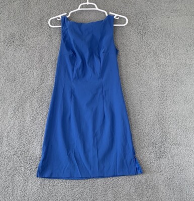 All That Jazz Womens Blue Back Zipper Knee Length Sleeveless Shift Dress Sz  7/8 | eBay