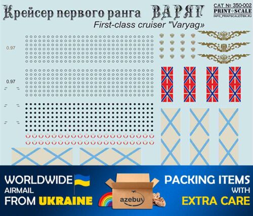 First-Class Cruiser "Varyag" 1952 Year 1/350 Scale Decals Print Scale 350-002 - Imagen 3 de 12