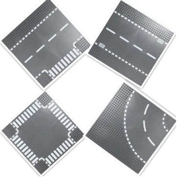 5 Stück Straße Bauplatte Grundplatte Straßenplatte Klemmbausteine Baseplate City