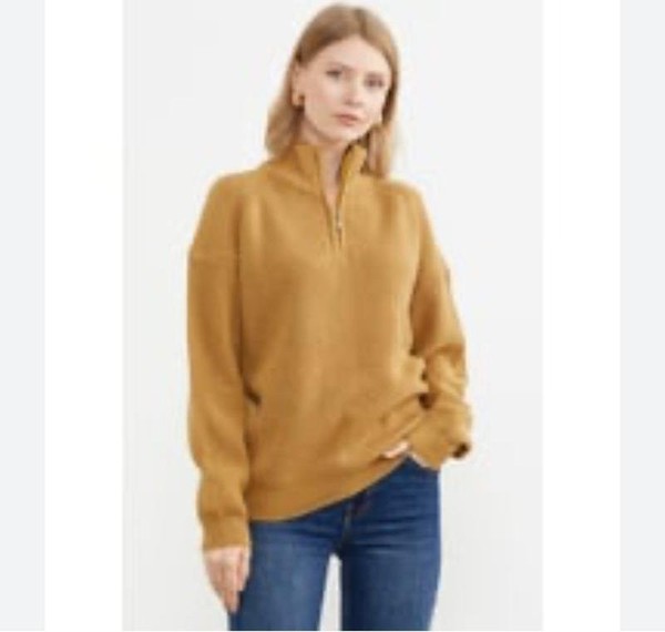 Women Charles Tyrwhitt Sweater Mustard Wool 40 / L