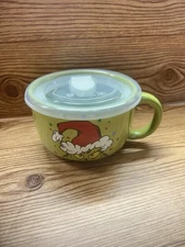 Grinch Who Stole Christmas Green Ceramic Soup Mug Bowl Pressure Release Lid 20oz