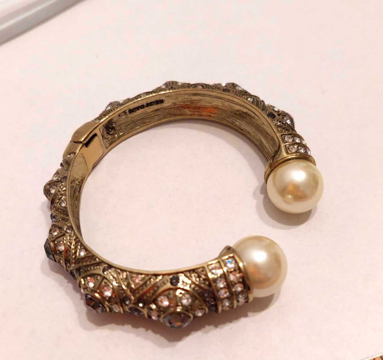 Heidi Daus hinged rhinestone bangle bracelet - image 2