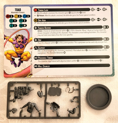 Marvel Crisis Protocol: Toad model, character card, base X-Men Starter Set