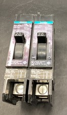 Lot Of 2 Used Siemens BQD120 Circuit Breaker 20A 277 Vac 1-Pole
