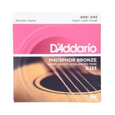 D Addario Phosphor Bronze Acoustic Guitar Strings Super Light 9 45 Made in USA