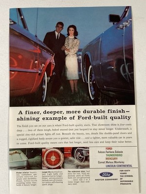 1963 Ford Durable Finish Paint Print Ad Shining Example