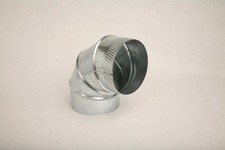 Gray Metal 8" 30GA Duct Elbow 90 Degree 8-30-302