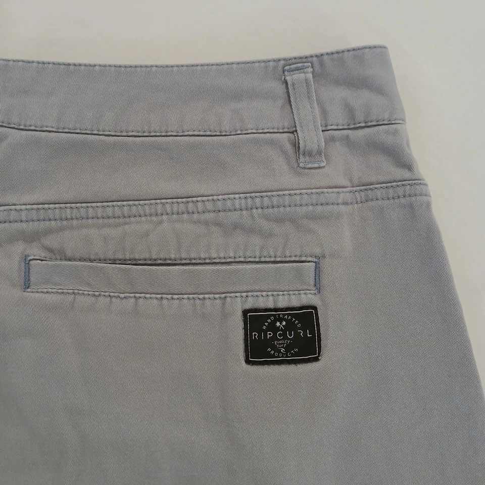 Pantalones Cortos RIP CURL Talla 36 Para Hombre Gris Chino Ajuste Estándar Informal Comodidad *Leer Foto 3 de 4