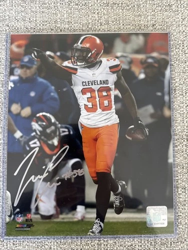 TJ Carrie Autographed 8x10 Photo Cleveland Browns With COA