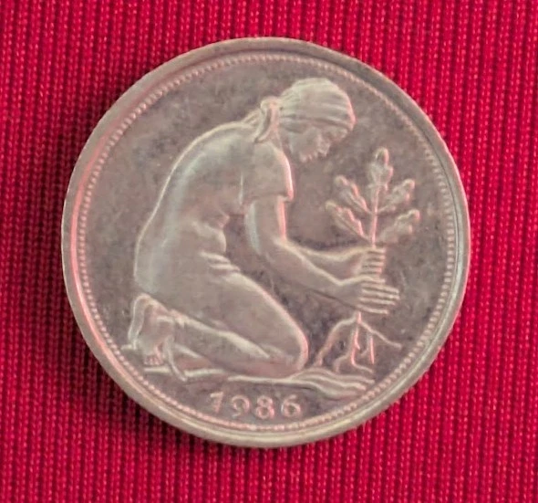 Bund 50 Pfennig 1986 D - Bild 2 von 2