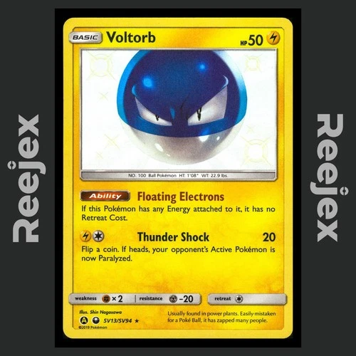 Voltorb - SV13/SV94 - Shiny Rare - Hidden Fates Shiny Vault - Pokemon - NM/M