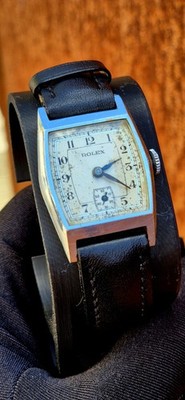 Rolex Marconi Ref. 59637 Tank Curvex Vintage 25x28mm Manual Wind Small Seconds