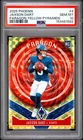 2025  Phoenix Football Jaxson Dart RC Paragon Yellow Pyramid Prizm /149 PSA 10