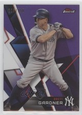 2018 Topps Finest Purple Refractor 225/250 Brett Gardner #96 v1x