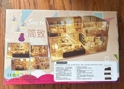 Cutebee DIY Miniature Dollhouse Kit  Happy Time'' or ''Jane to  Model. 2-story Apt