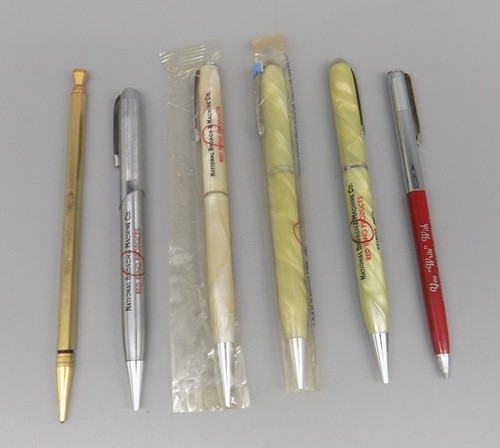 6 Vtg Mechanical Advertising Pencils Michigan Vernon Ritepoint OKT New & Used