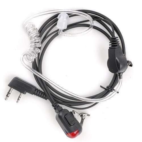 NEW Earphone Air Tube with PTT LED Light Microphone K Port For Quansheng Radio - Photo 2/12